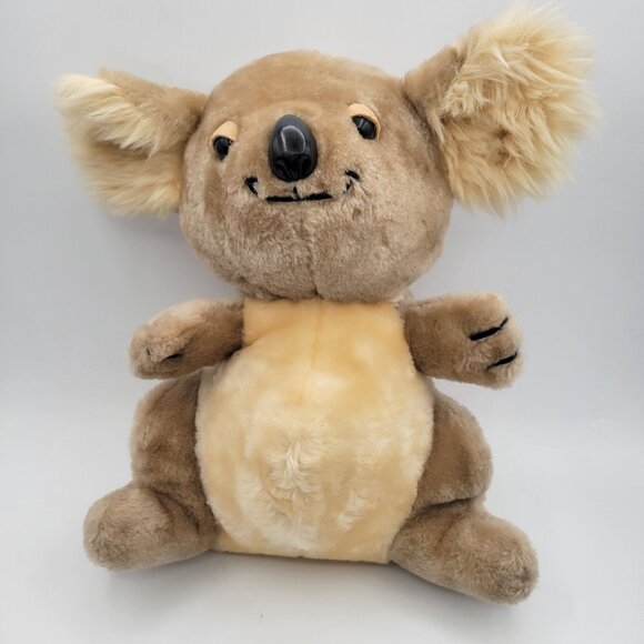 Dakin KOALA Plush Pot Belly Brown Fluffy Ears 12" Vintage Stuffed Animal - Picture 1 of 9